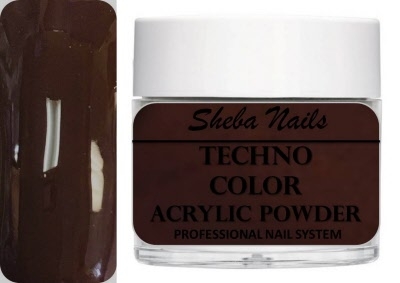 Sheba Nails Techno Color Acrylic Powder - Satin Brown