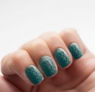 Gel Nail Sticker - Semi Cured - TURQUOISE GLITTER PARTY thumbnail