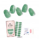 Gel Nail Sticker - Semi Cured - GLITTER GREEN thumbnail