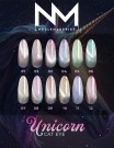 Unicorn Cat Eye Gel Polish fargekart, lagt over sort base. thumbnail