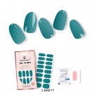 Gel Nail Sticker - Semi Cured - TURQUOISE GLITTER PARTY thumbnail