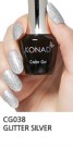 Konad Color Gel Nail Polish - CG038 Glitter Silver thumbnail