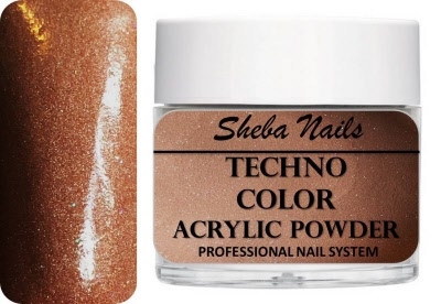 Sheba Nails Techno Color Acrylic Powder - Satin Copper