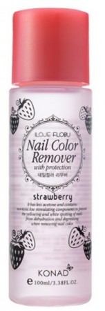 Konad Nail Color Remover with Protection - Strawberry