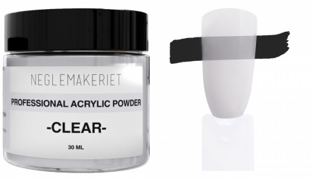 Neglemakeriet PRO Acrylic Powder - Clear - 30 ml