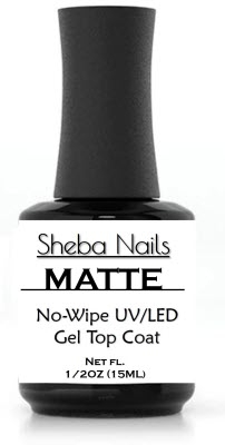 Sheba Nails Matte Gel Top Coat - No Wipe - UV & UV LED 