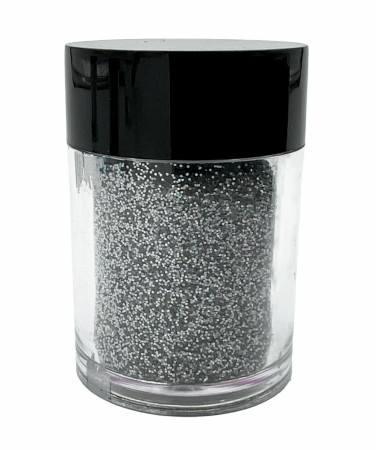 Glitterpulver - Silver - Krukke med 6,21 ml
