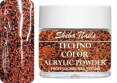 Sheba Nails Techno Color Acrylic Powder - Jack O Lantern