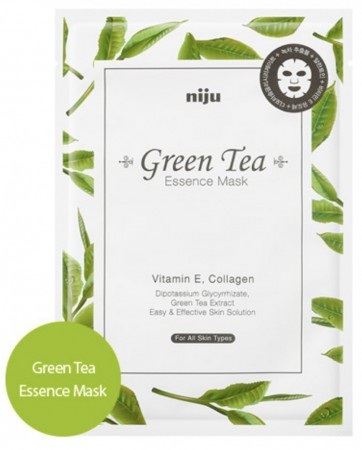 [NIJU] Green Tea Essence Mask - Korean Sheet Mask [K-Beauty] 20 g