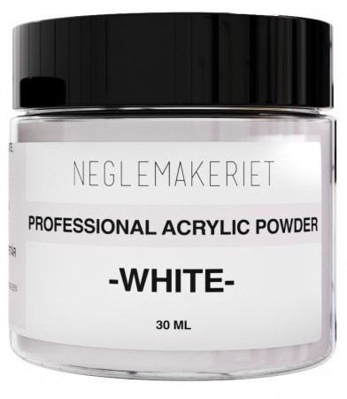 Neglemakeriet PRO Acrylic Powder - White - 30 ml