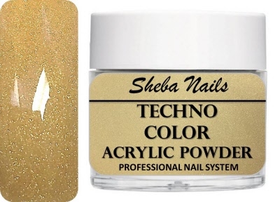 Sheba Nails Techno Color Acrylic Powder - Pastel Baby Gold