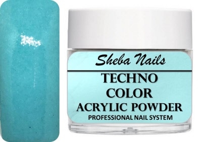 Sheba Nails Techno Color Acrylic Powder - Pastel Baby Turquoise