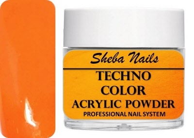Sheba Nails Techno Color Acrylic Powder - Neon Mango