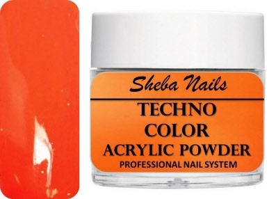 Sheba Nails Techno Color Acrylic Powder - Neon Orange