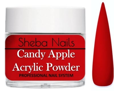 Sheba Nails Techno Color Acrylic Powder - Candy Apple