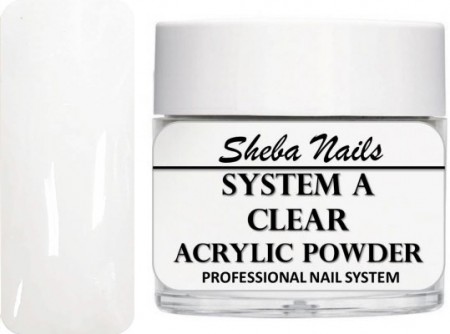 Sheba Nails - Selvjevnende akrylpulver - Clear - 15 ml