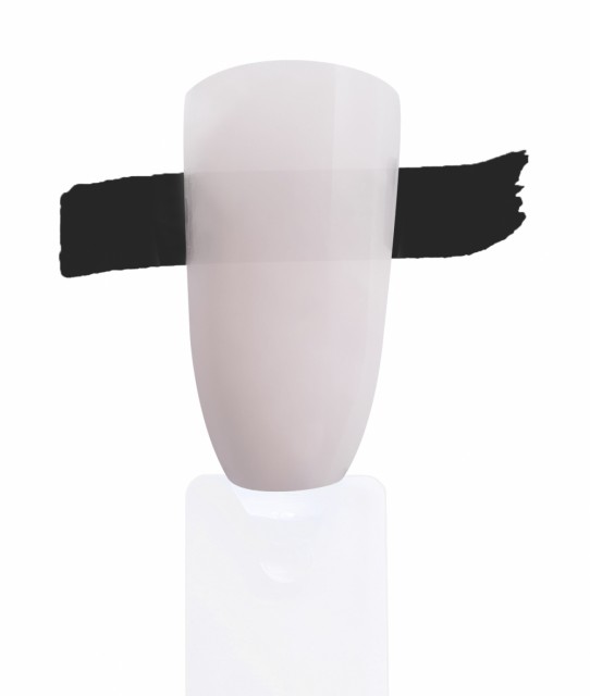 Bilde tatt av NUDE PINK på fargepinne over sort tusjstrek, for å vise dekkevne og farge. Bildet vil kunne vise forskjellig farge på forskjellige skjermer, derfor kunne avvike noe fra hvordan fargen fremstår i virkeligheten