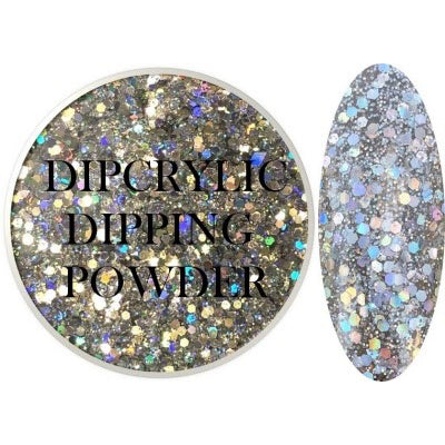 Dipcrylic Acrylic Dipping Powder - Unicorn Poop Collection - Holographic Starlight