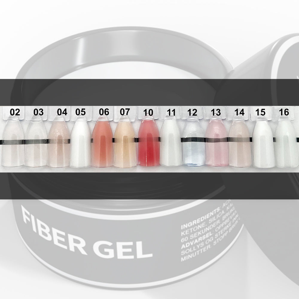 Neglemakeriet Fiber Gel - MASTERKIT - 13 farger