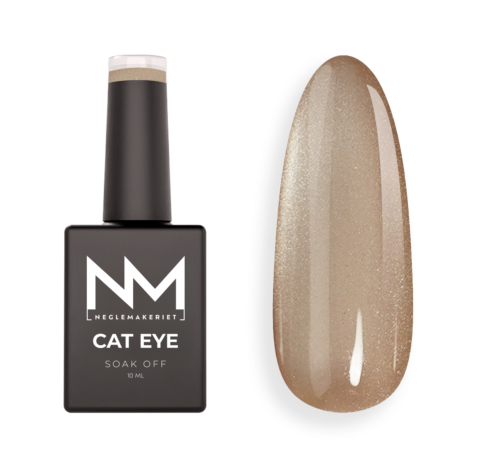 Neglemakeriet Cat Eye Gel Polish VELVET CRYSTAL #13 Honey Brown - 10 ML