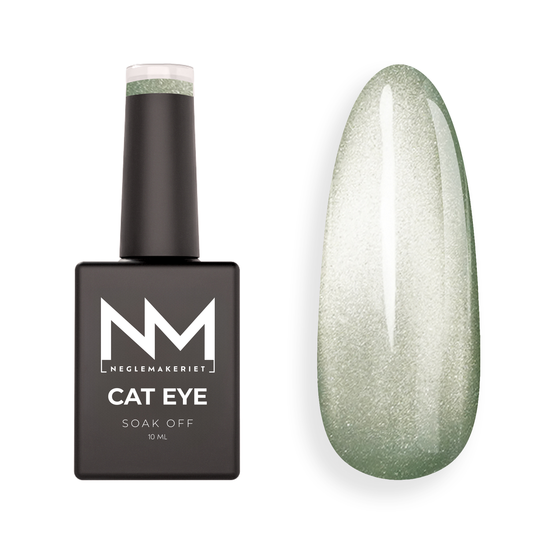 Neglemakeriet Cat Eye Gel Polish VELVET CRYSTAL #18 Eucalyptus - 10 ML