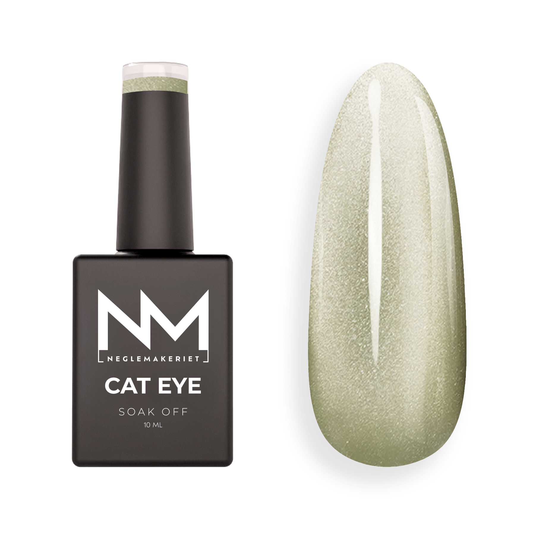 Neglemakeriet Cat Eye Gel Polish VELVET CRYSTAL #19 Green Jade - 10 ML