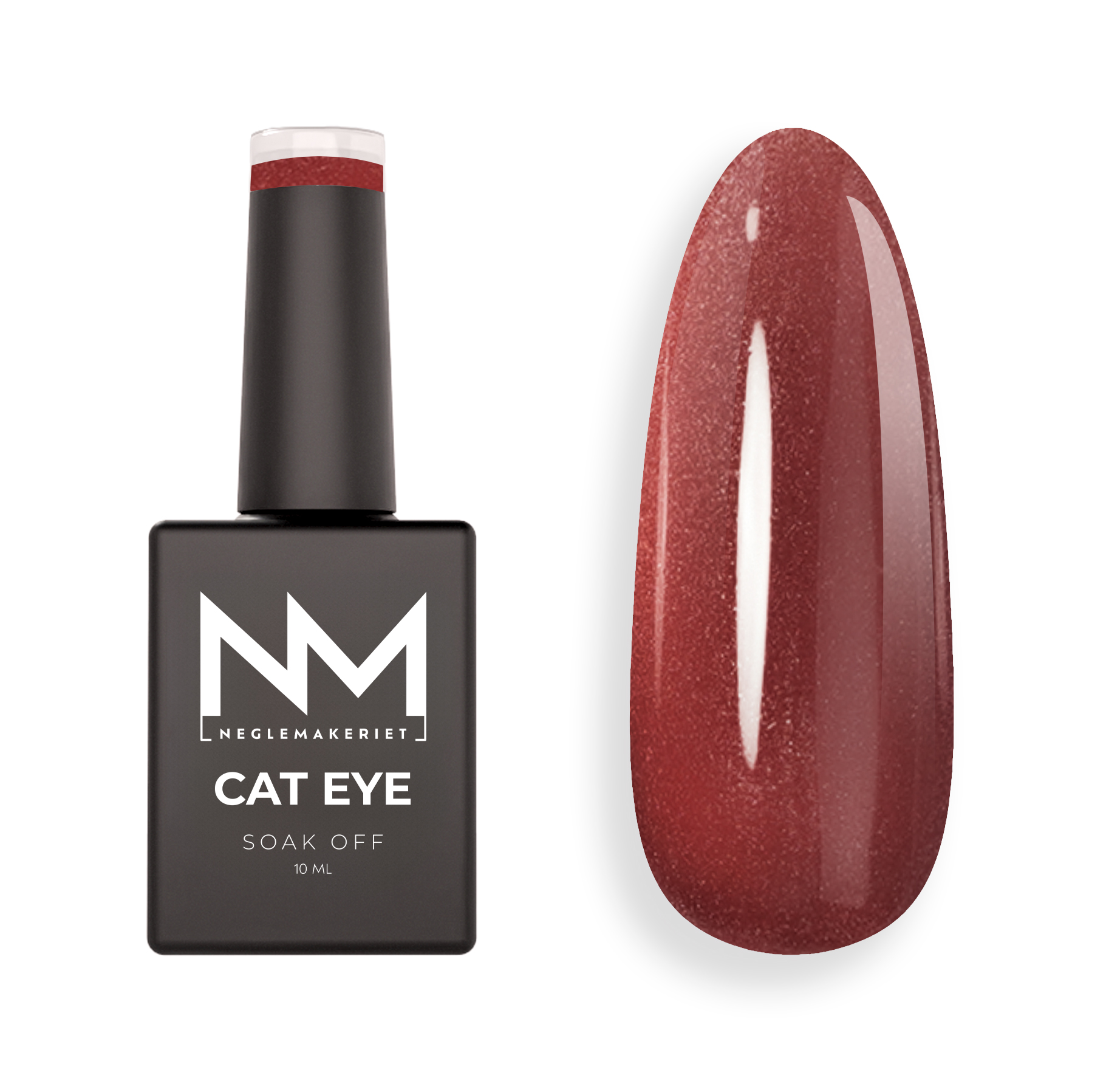 Neglemakeriet Cat Eye Gel Polish VELVET CRYSTAL #27 Chestnut Maroon - 10 ML