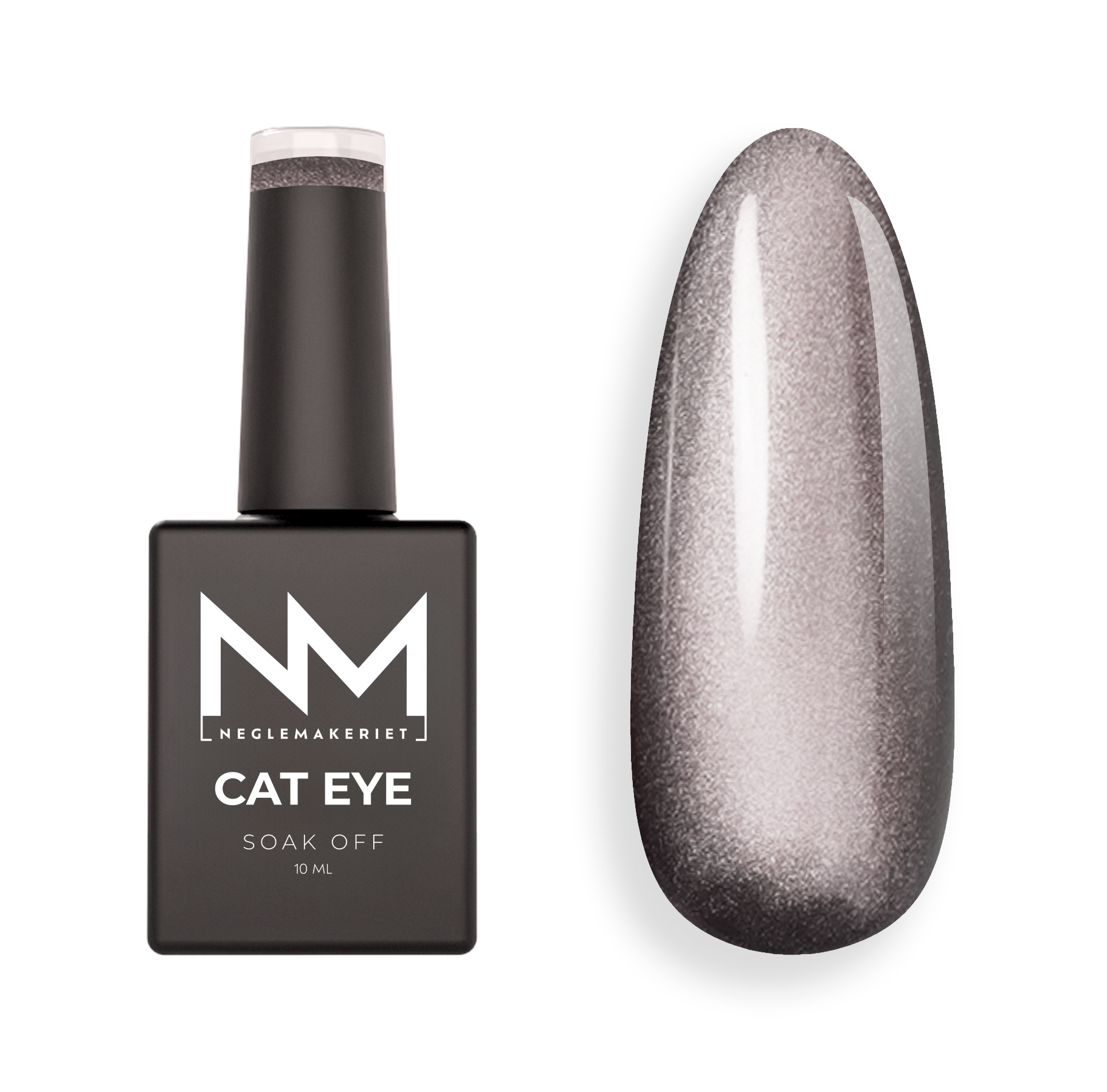 Neglemakeriet Cat Eye Gel Polish VELVET CRYSTAL #30 Smokey Aubergine - 10 ML