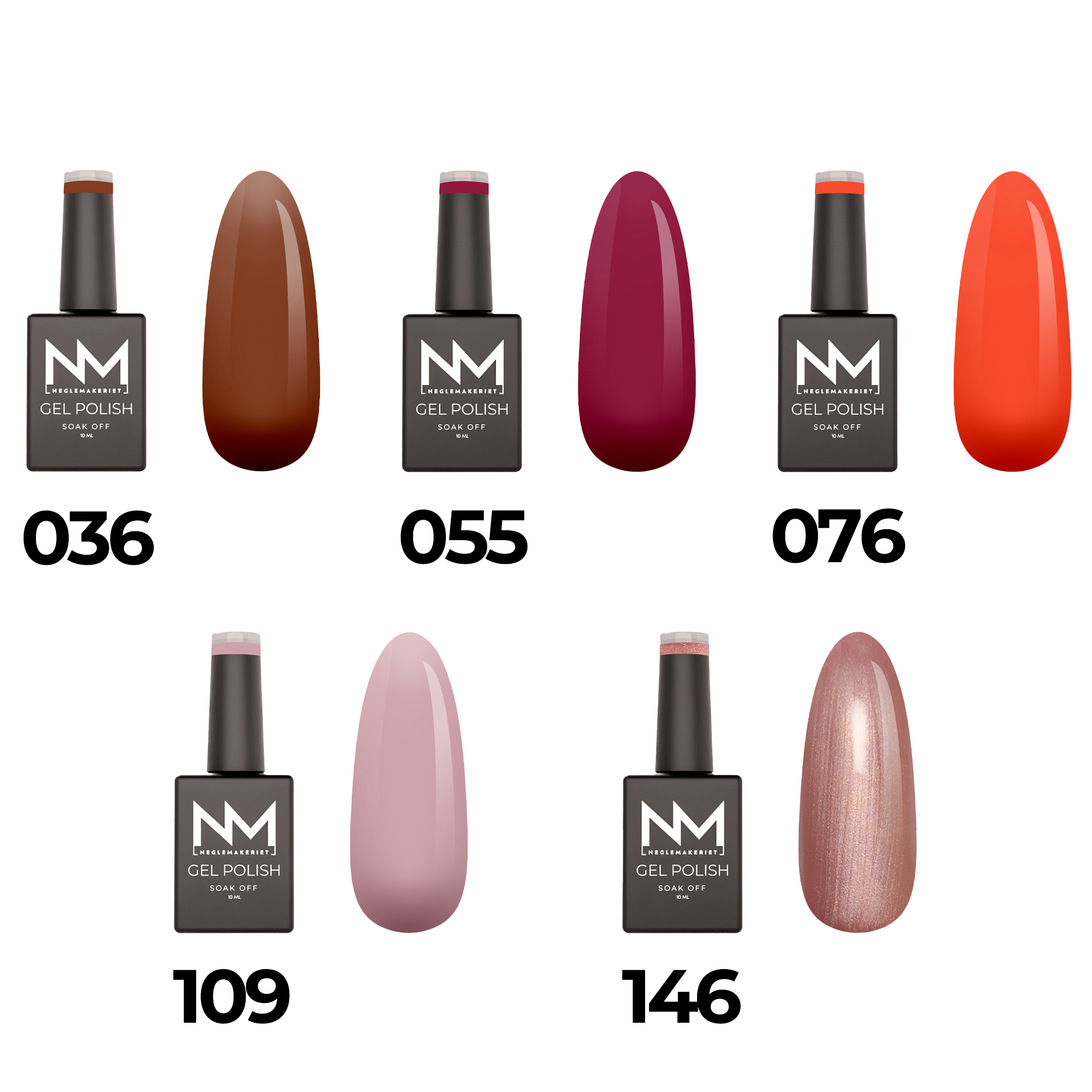 Neglemakeriet Gel Polish - 5 STK.Fall Collection #SWEATER WEATHER