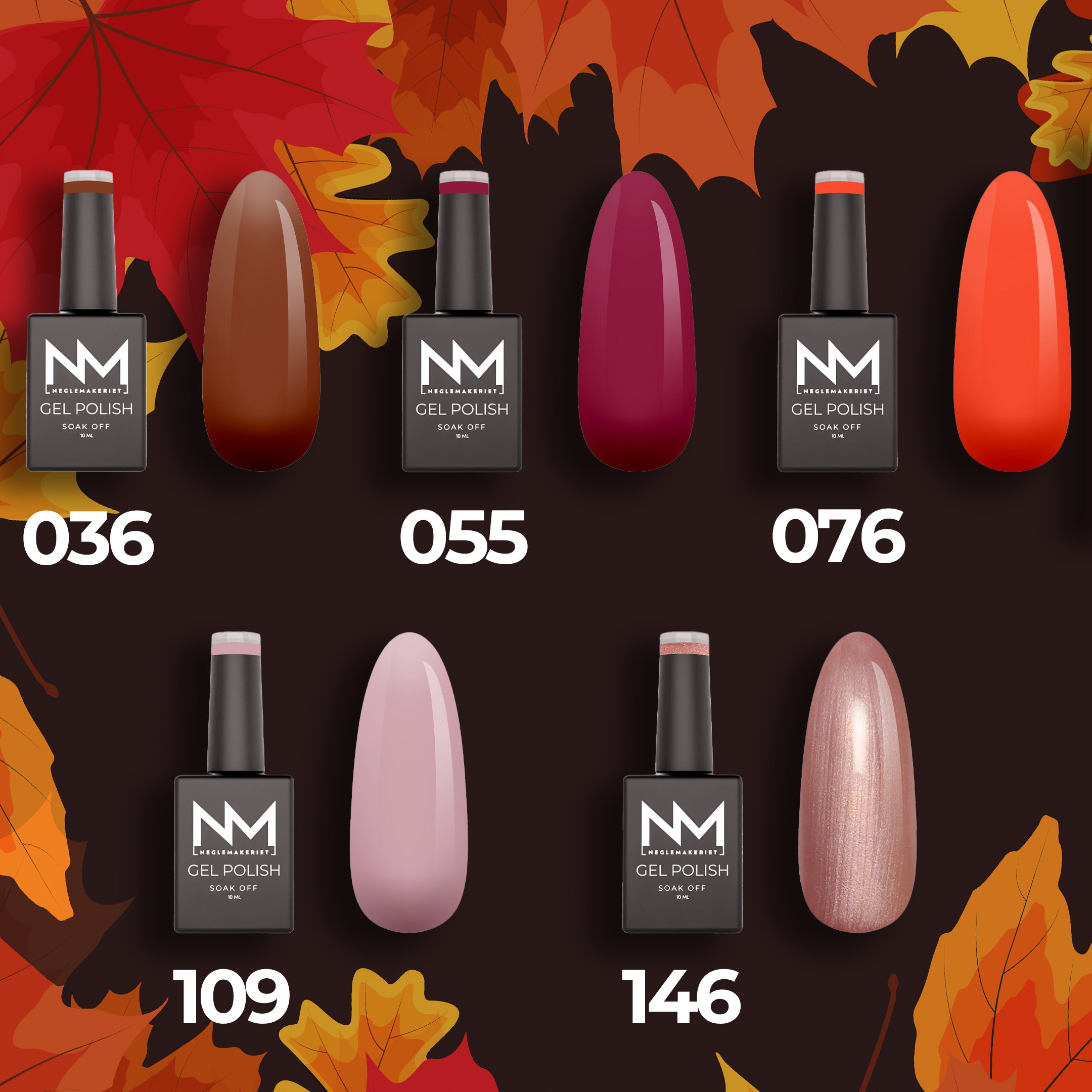 Neglemakeriet Gel Polish - 5 STK.Fall Collection #SWEATER WEATHER