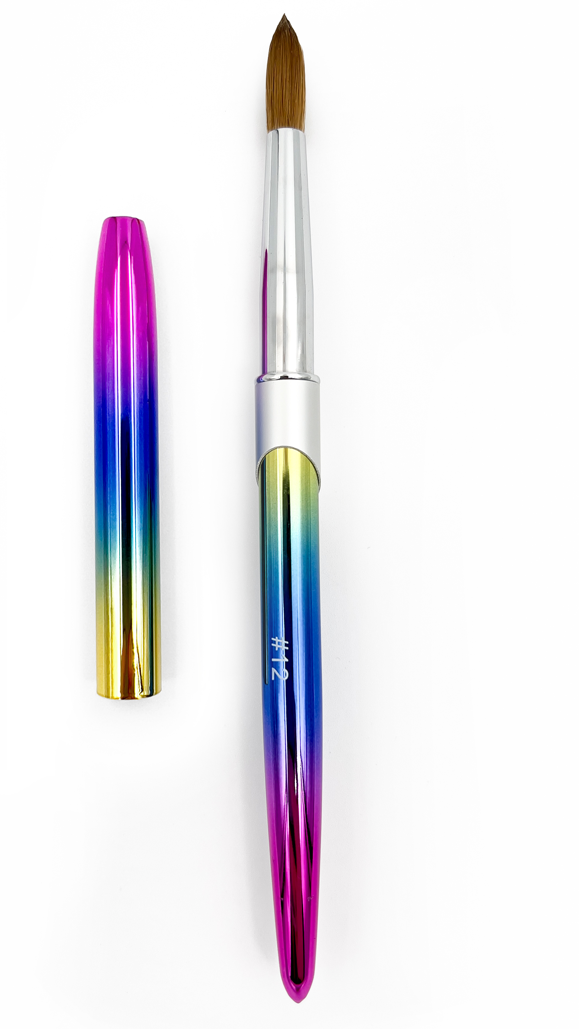 Acrylic Brush Rainbow - Akrylpensel med hette #12