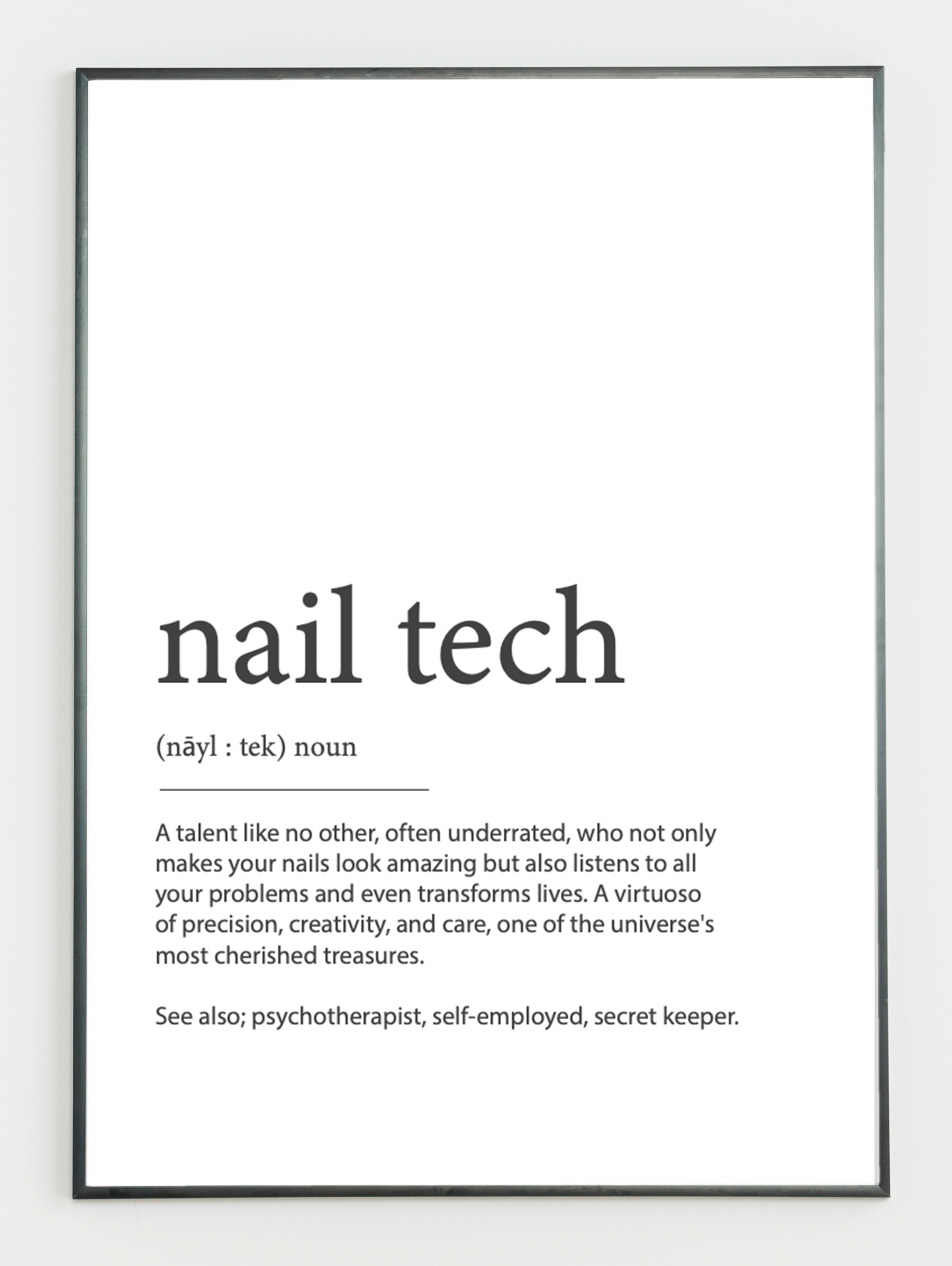 Nail Tech Poster du kan printe selv helt gratis fra Neglemakeriet